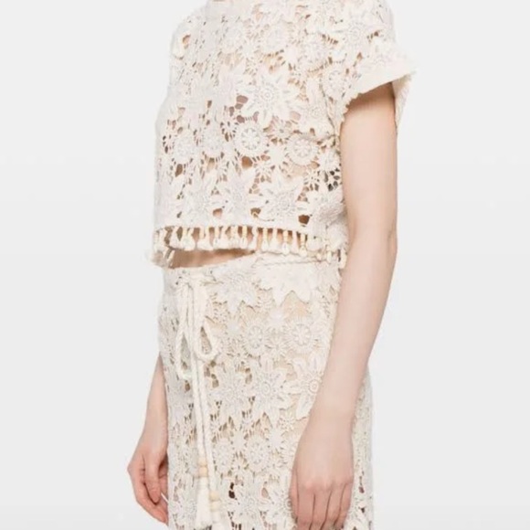 Just Bee Queen Rosie Floral-Lace Top and Skirt set - Picture 2 of 7